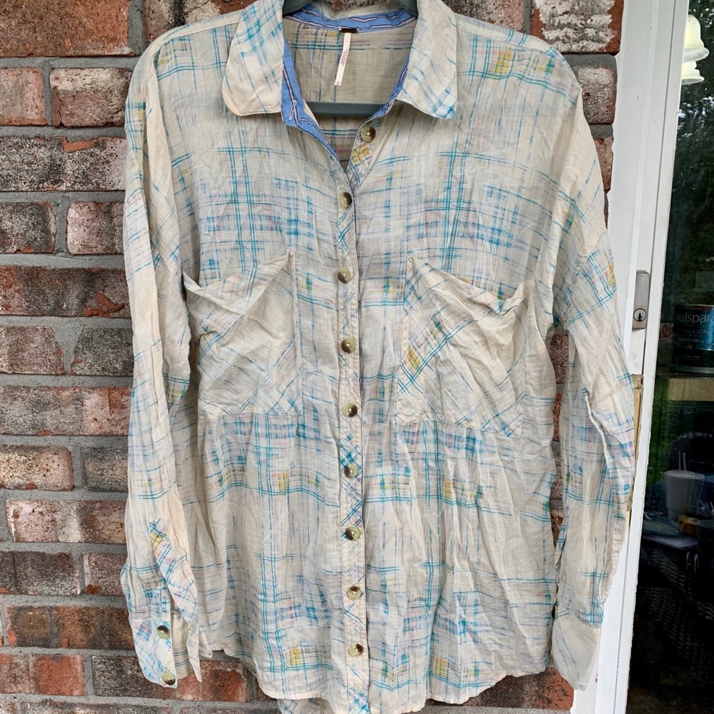 free people button-down
